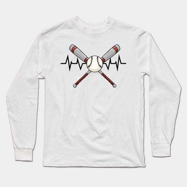 Softball Baseball Long Sleeve T-Shirt by Shiva121